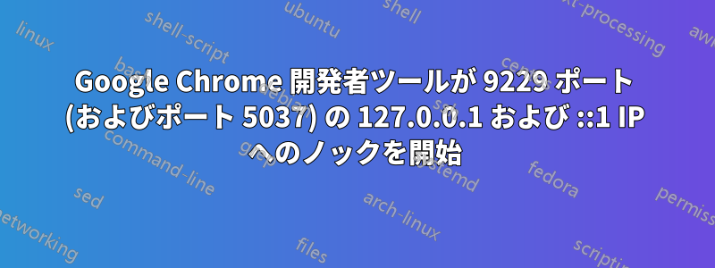 Google Chrome 開発者ツールが 9229 ポート (およびポート 5037) の 127.0.0.1 および ::1 IP へのノックを開始