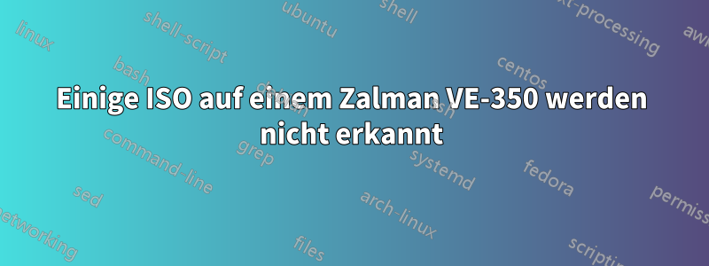 Einige ISO auf einem Zalman VE-350 werden nicht erkannt