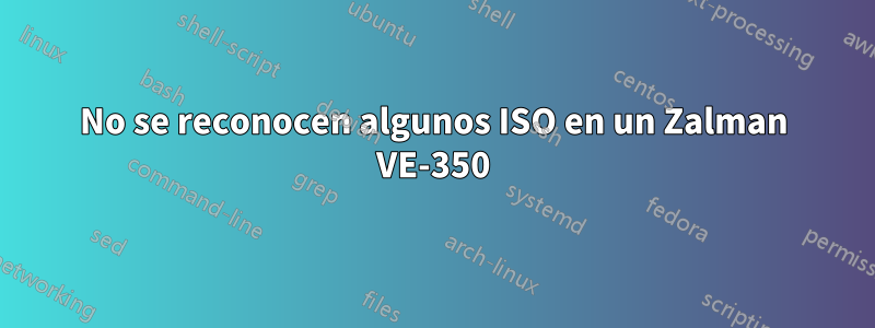 No se reconocen algunos ISO en un Zalman VE-350