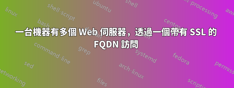 一台機器有多個 Web 伺服器，透過一個帶有 SSL 的 FQDN 訪問