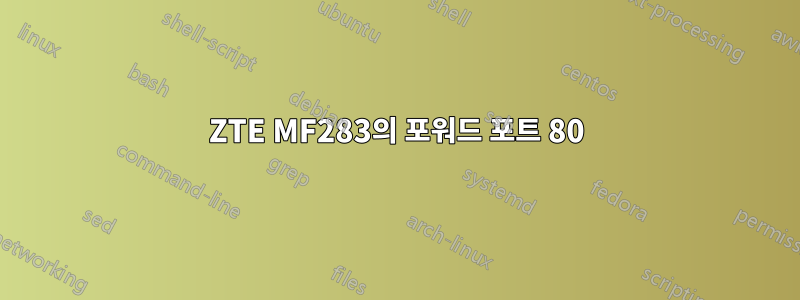 ZTE MF283의 포워드 포트 80