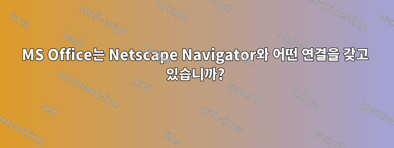 MS Office는 Netscape Navigator와 어떤 연결을 갖고 있습니까?