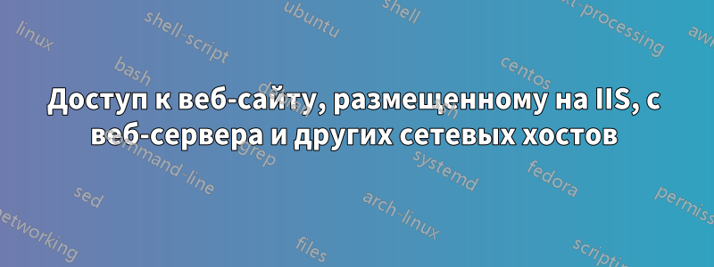 Доступ к веб-сайту, размещенному на IIS, с веб-сервера и других сетевых хостов