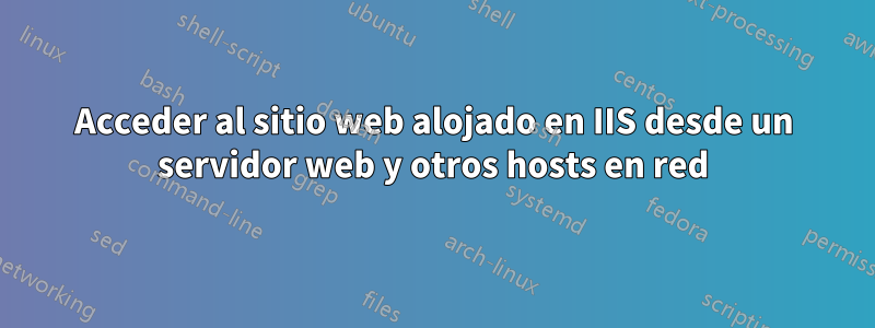 Acceder al sitio web alojado en IIS desde un servidor web y otros hosts en red