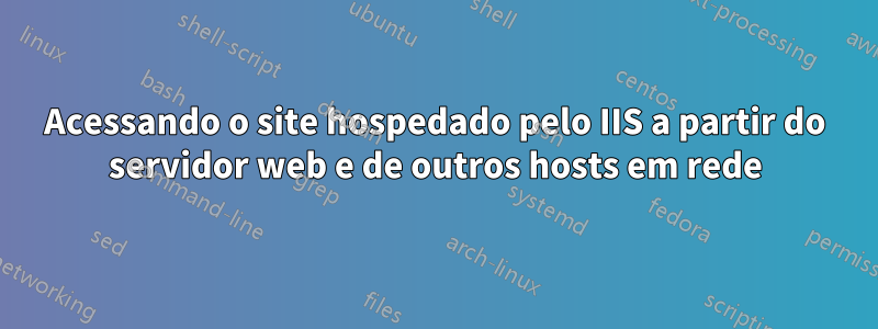 Acessando o site hospedado pelo IIS a partir do servidor web e de outros hosts em rede