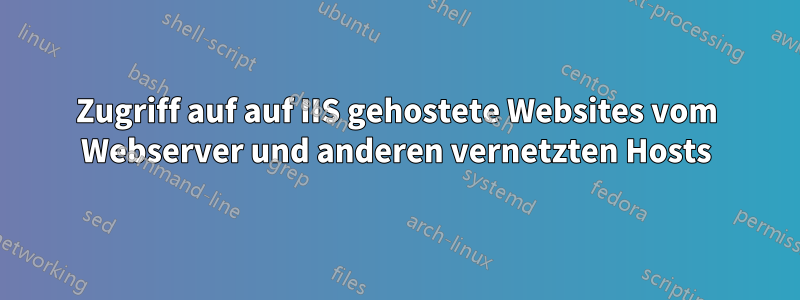 Zugriff auf auf IIS gehostete Websites vom Webserver und anderen vernetzten Hosts