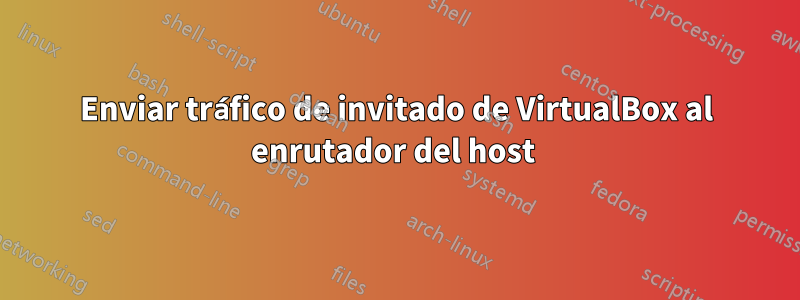 Enviar tráfico de invitado de VirtualBox al enrutador del host 