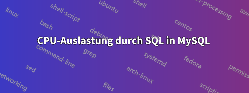 CPU-Auslastung durch SQL in MySQL