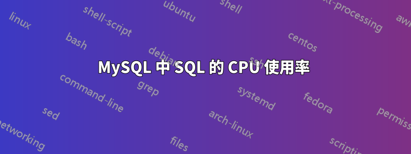 MySQL 中 SQL 的 CPU 使用率