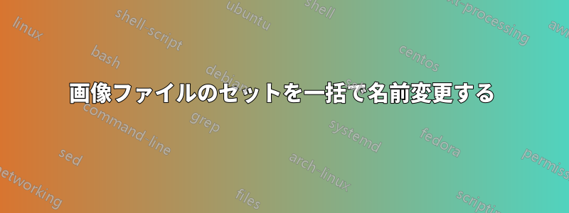 画像ファイルのセットを一括で名前変更する