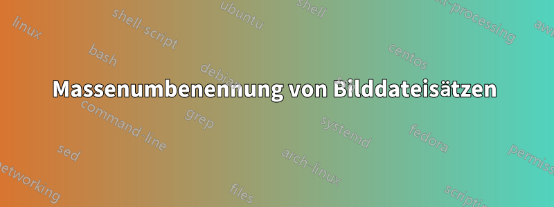 Massenumbenennung von Bilddateisätzen