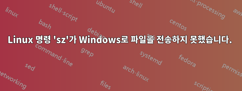 Linux 명령 'sz'가 Windows로 파일을 전송하지 못했습니다.