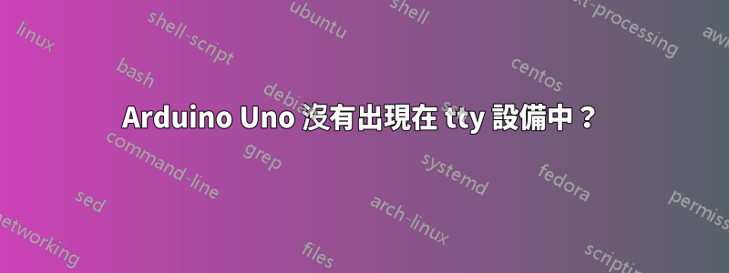 Arduino Uno 沒有出現在 tty 設備中？