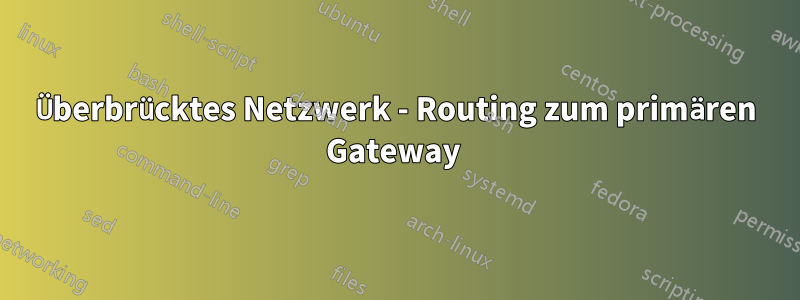 Überbrücktes Netzwerk - Routing zum primären Gateway 