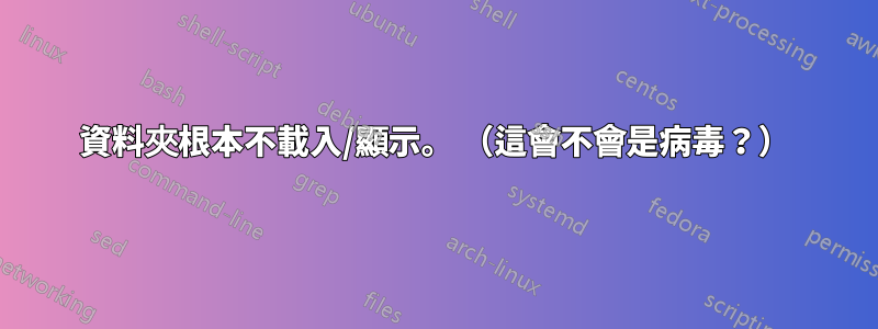 資料夾根本不載入/顯示。 （這會不會是病毒？）