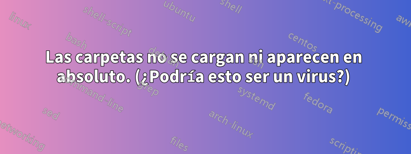 Las carpetas no se cargan ni aparecen en absoluto. (¿Podría esto ser un virus?)