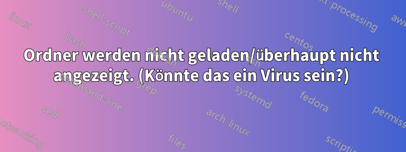 Ordner werden nicht geladen/überhaupt nicht angezeigt. (Könnte das ein Virus sein?)