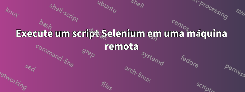 Execute um script Selenium em uma máquina remota