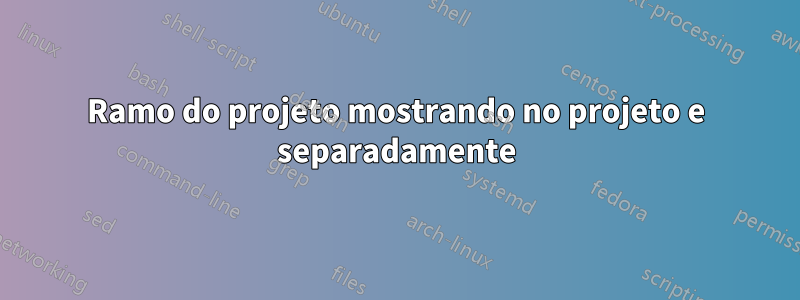 Ramo do projeto mostrando no projeto e separadamente