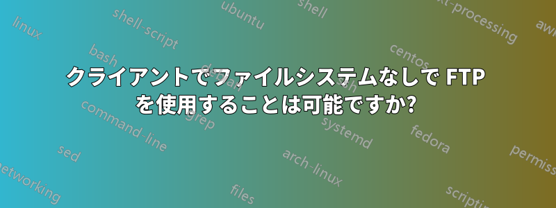 クライアントでファイルシステムなしで FTP を使用することは可能ですか?