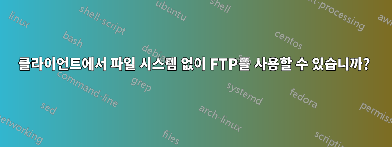 클라이언트에서 파일 시스템 없이 FTP를 사용할 수 있습니까?