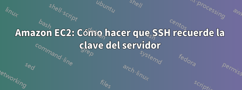 Amazon EC2: Cómo hacer que SSH recuerde la clave del servidor