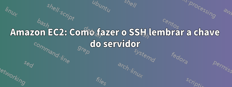 Amazon EC2: Como fazer o SSH lembrar a chave do servidor