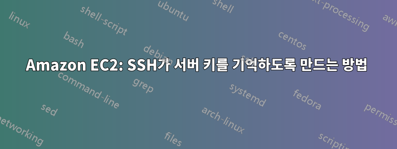 Amazon EC2: SSH가 서버 키를 기억하도록 만드는 방법