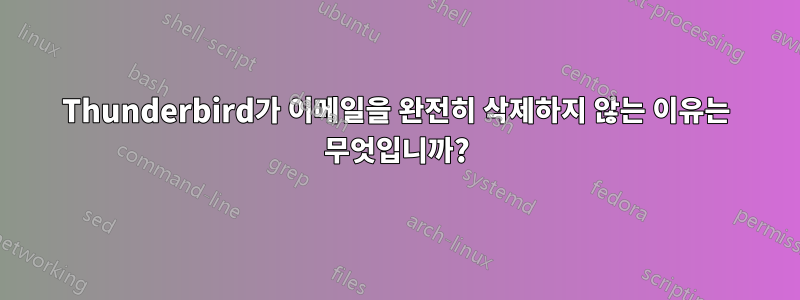 Thunderbird가 이메일을 완전히 삭제하지 않는 이유는 무엇입니까?