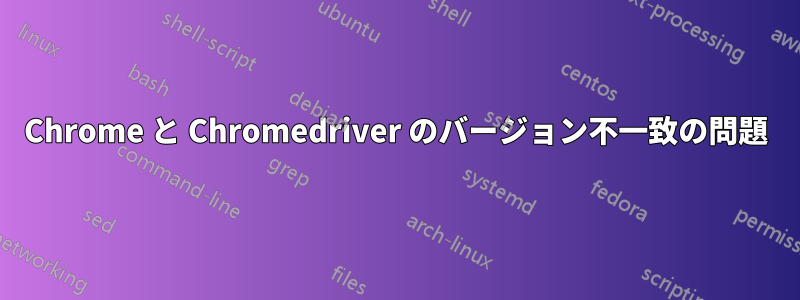 Chrome と Chromedriver のバージョン不一致の問題