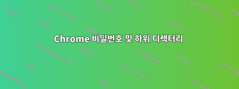 Chrome 비밀번호 및 하위 디렉터리