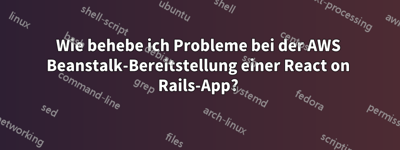 Wie behebe ich Probleme bei der AWS Beanstalk-Bereitstellung einer React on Rails-App?