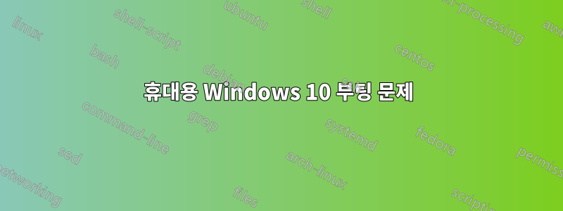 휴대용 Windows 10 부팅 문제