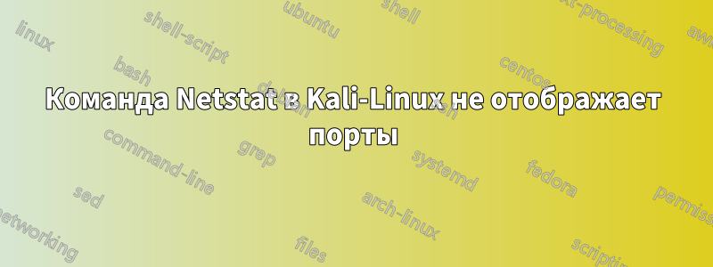 Команда Netstat в Kali-Linux не отображает порты