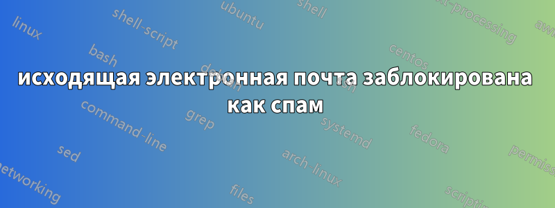 исходящая электронная почта заблокирована как спам