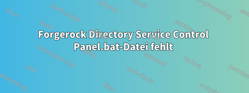 Forgerock Directory Service Control Panel.bat-Datei fehlt