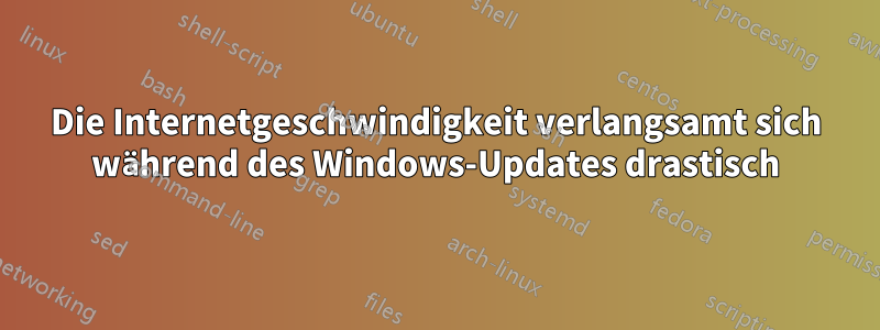 Die Internetgeschwindigkeit verlangsamt sich während des Windows-Updates drastisch