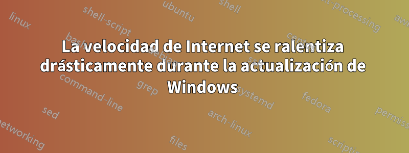 La velocidad de Internet se ralentiza drásticamente durante la actualización de Windows