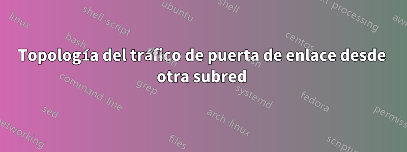 Topología del tráfico de puerta de enlace desde otra subred