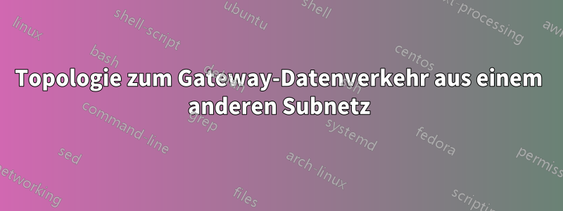 Topologie zum Gateway-Datenverkehr aus einem anderen Subnetz