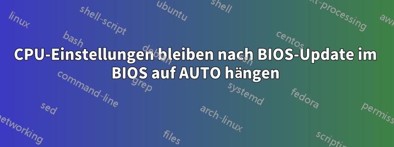 CPU-Einstellungen bleiben nach BIOS-Update im BIOS auf AUTO hängen