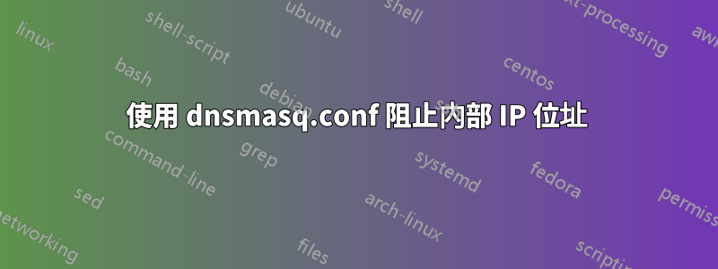 使用 dnsmasq.conf 阻止內部 IP 位址