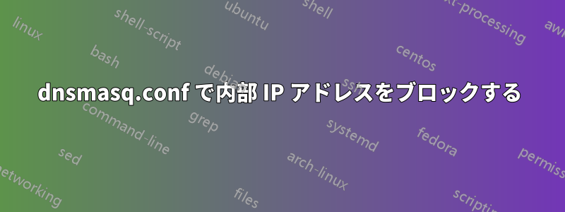 dnsmasq.conf で内部 IP アドレスをブロックする