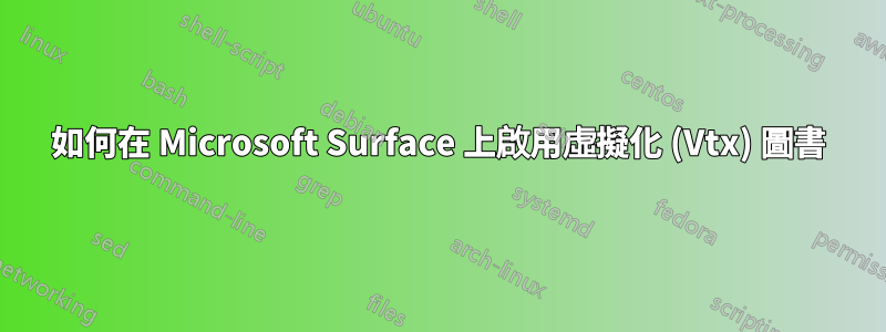 如何在 Microsoft Surface 上啟用虛擬化 (Vtx) 圖書