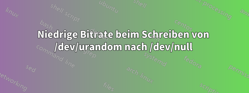 Niedrige Bitrate beim Schreiben von /dev/urandom nach /dev/null