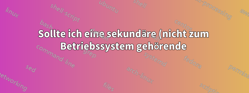 Sollte ich eine sekundäre (nicht zum Betriebssystem gehörende) SSD partitionieren, die zur Speicherung verwendet wird?