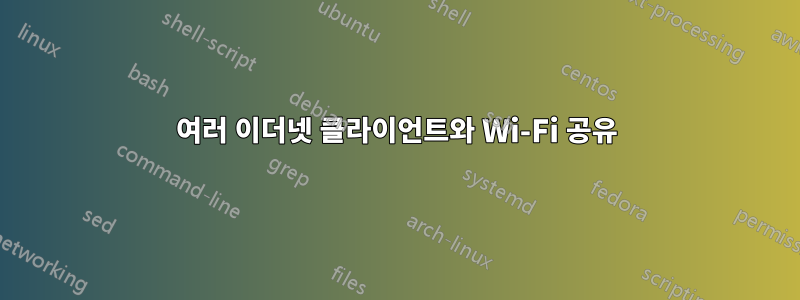 여러 이더넷 클라이언트와 Wi-Fi 공유