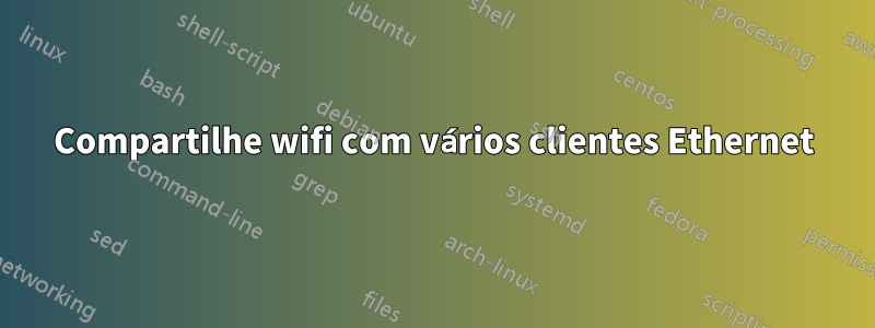 Compartilhe wifi com vários clientes Ethernet