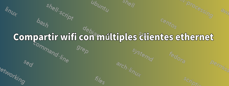 Compartir wifi con múltiples clientes ethernet