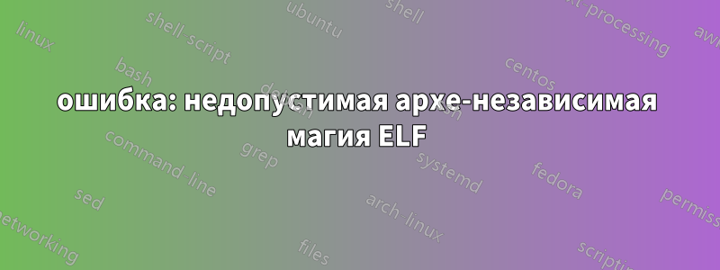 ошибка: недопустимая архе-независимая магия ELF